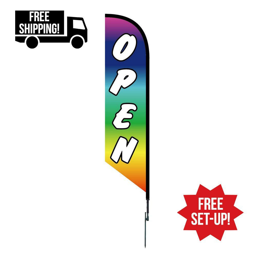 Picture of Double Sided Angled Custom Feather Flag - Outdoor